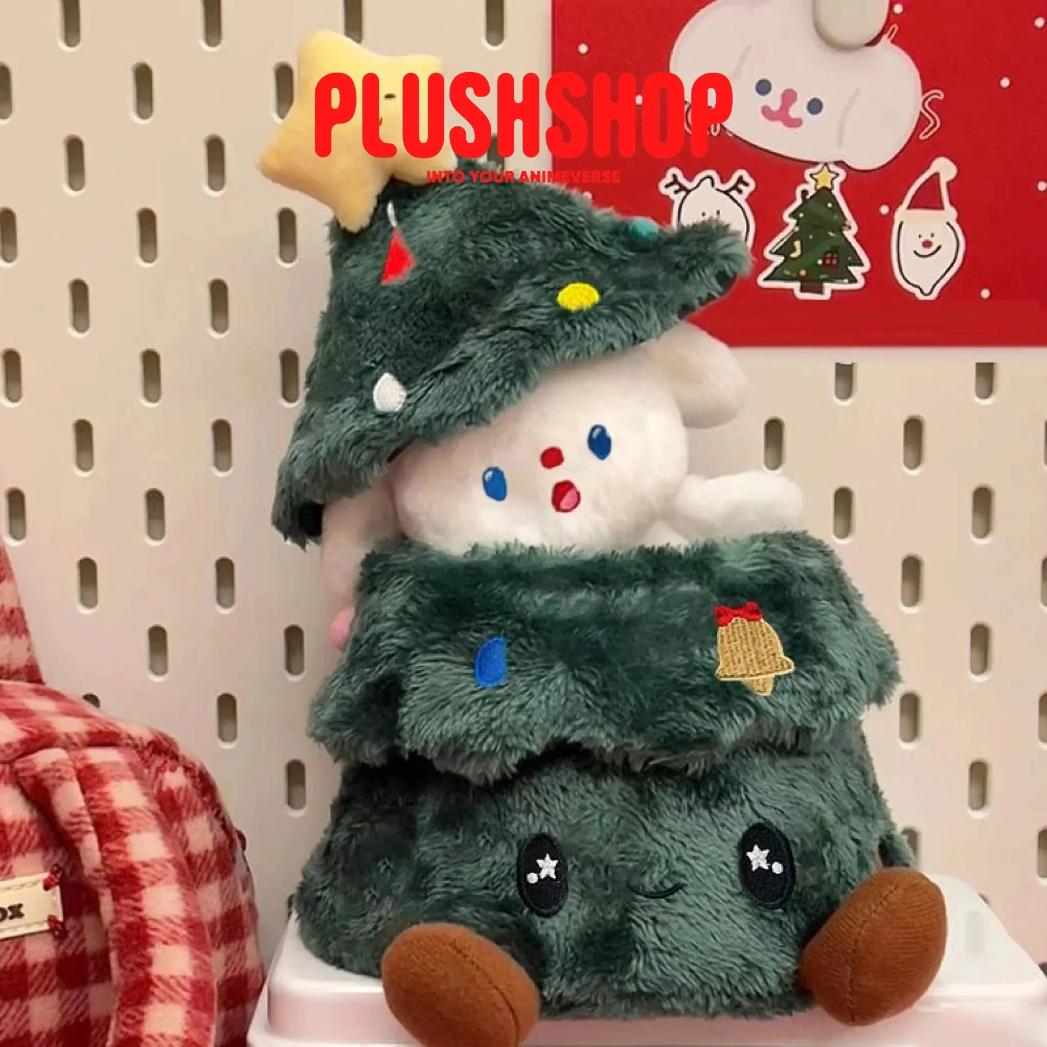 30cm Cute Plush Christmas Tree Desktop Decoration Cotton Doll Outfit