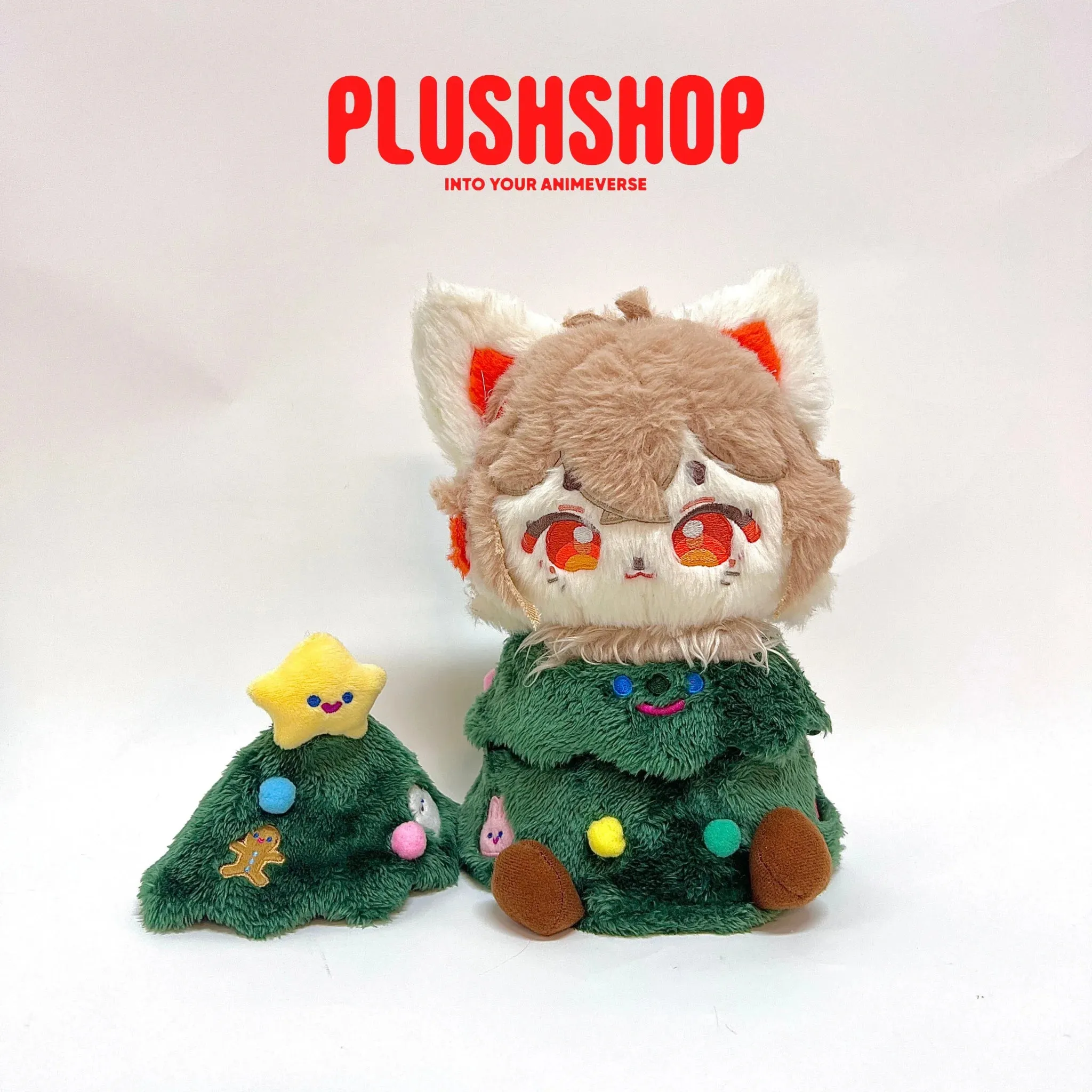 30cm Cute Plush Christmas Tree Desktop Decoration Cotton Doll Outfit