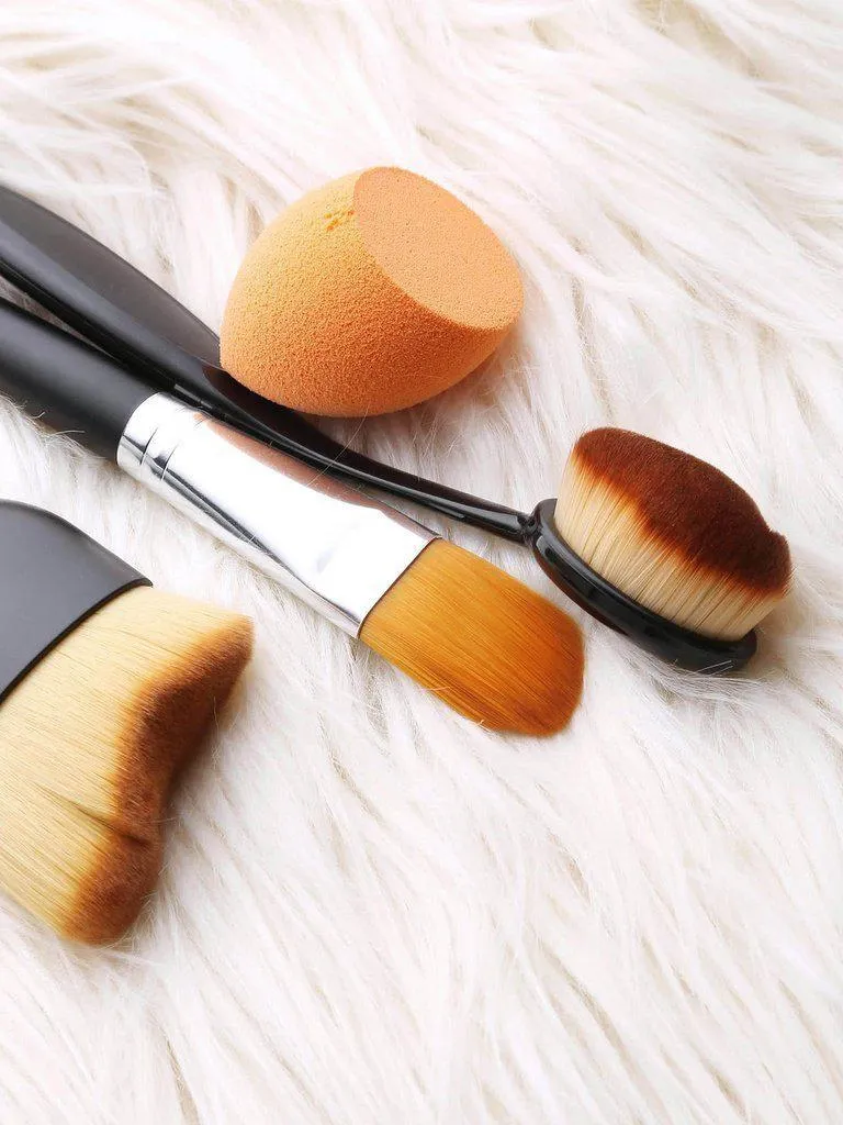3Pcs Makeup Brush Set With Puff