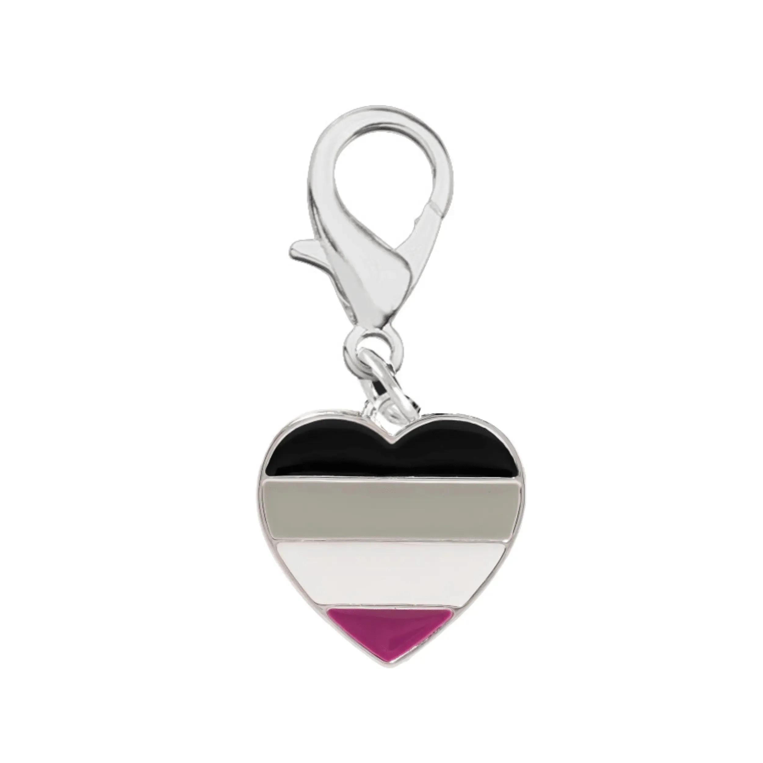 Asexual LGBTQ Pride Heart Hanging Charms