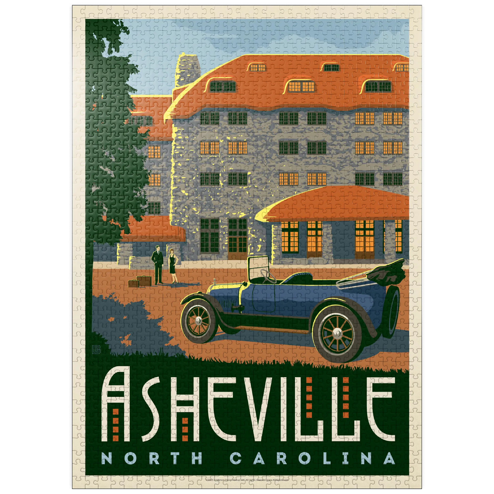 Asheville: North Carolina, Vintage Poster