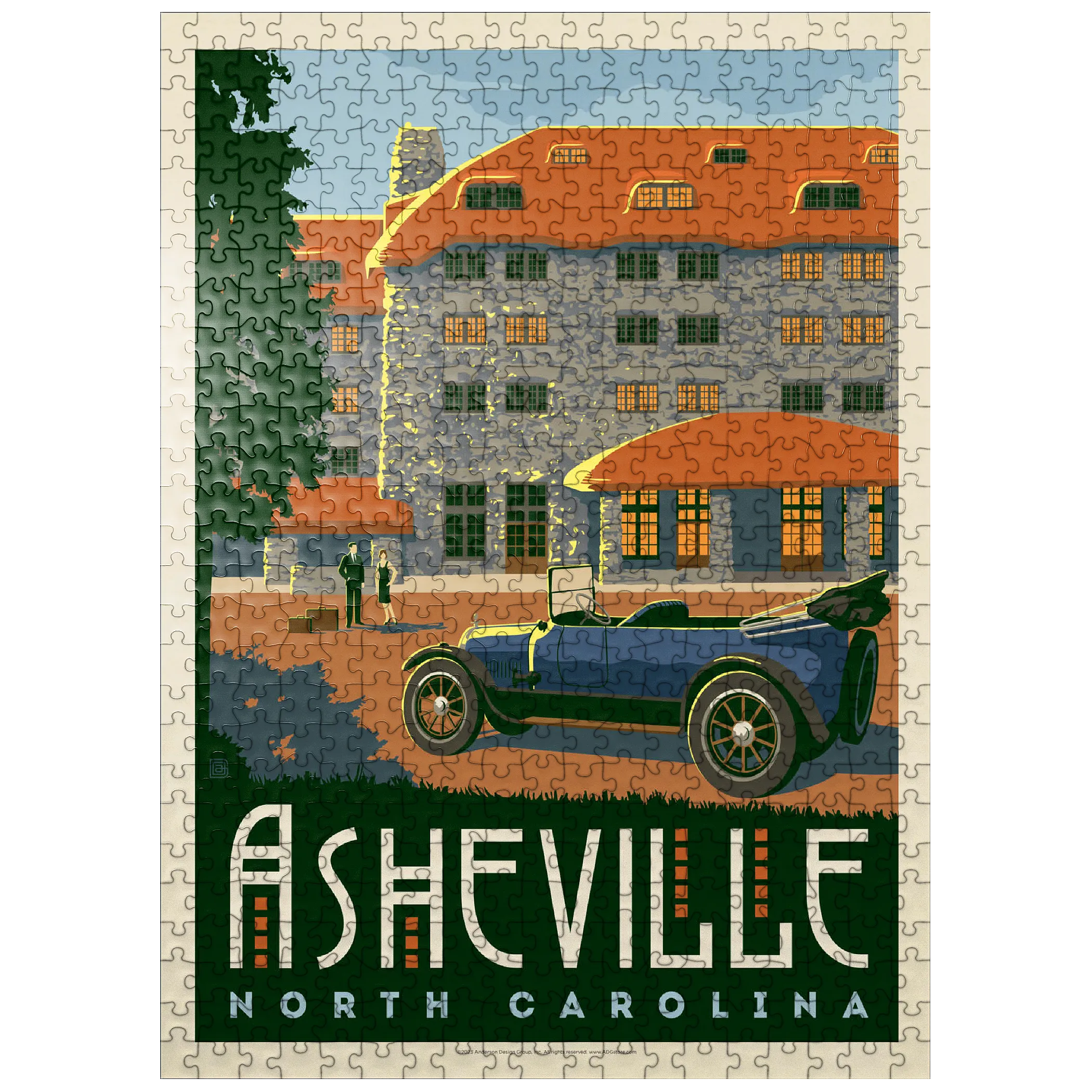 Asheville: North Carolina, Vintage Poster