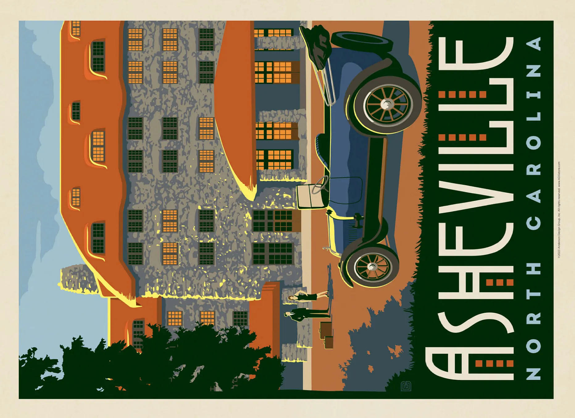 Asheville: North Carolina, Vintage Poster