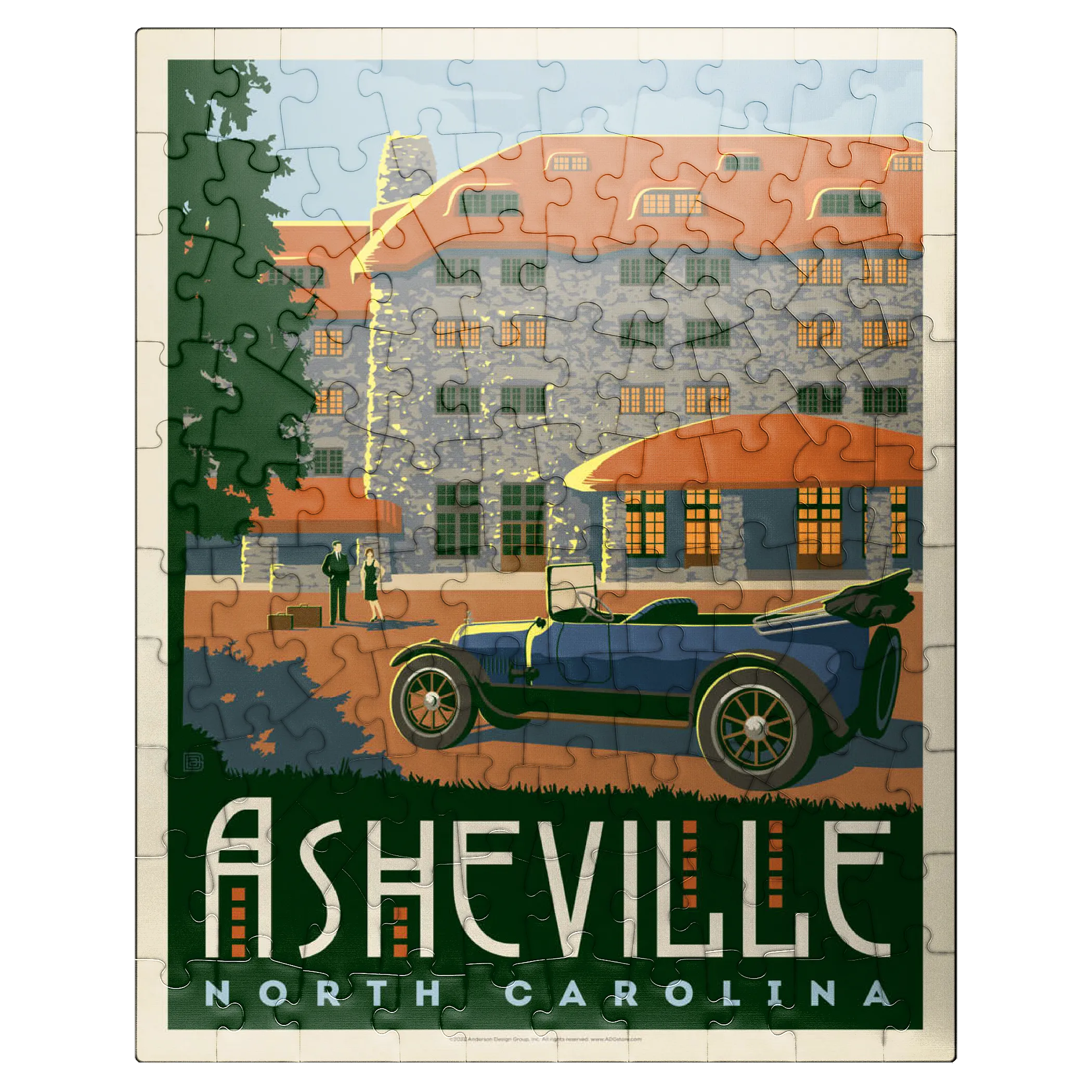 Asheville: North Carolina, Vintage Poster