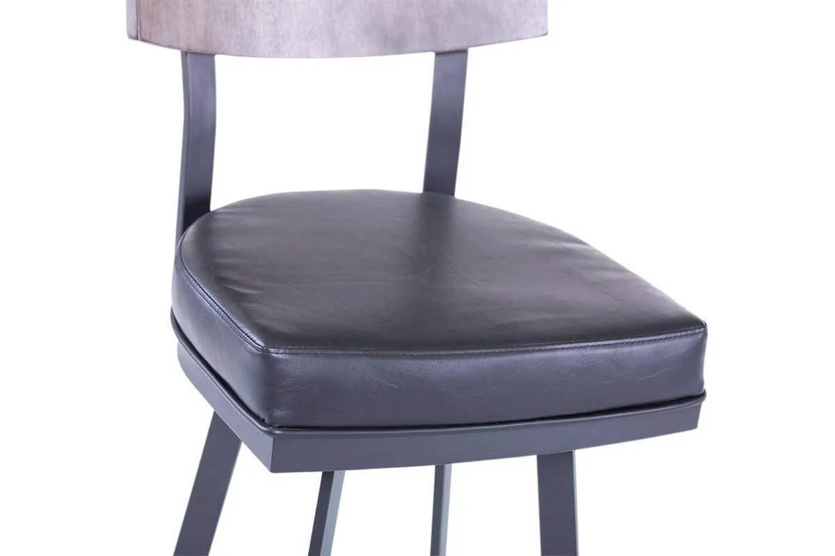 Atmore Armless Swivel Stool - Grey