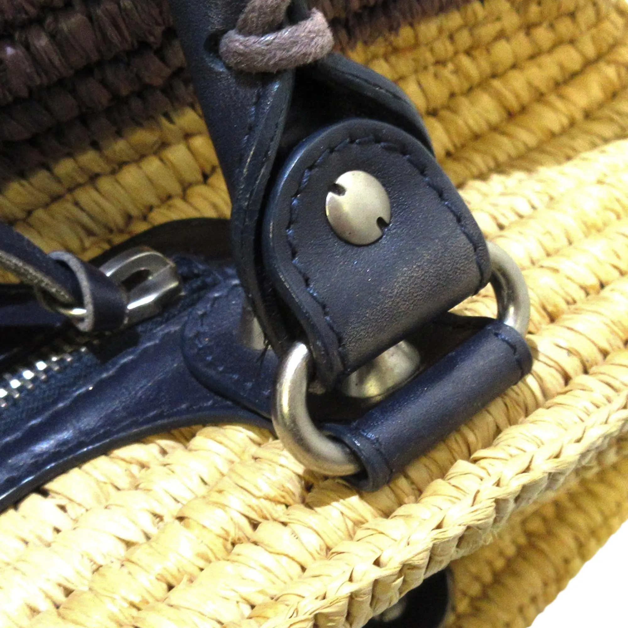 Balenciaga Motocross Classic Raffia Tote Bag (SHG-37719)