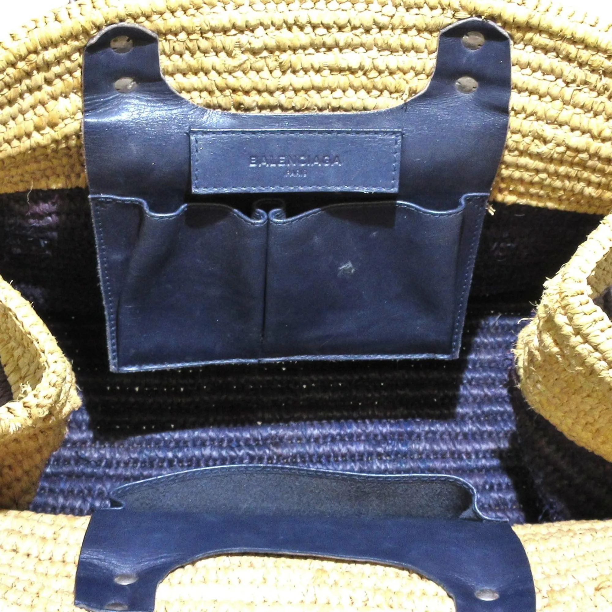 Balenciaga Motocross Classic Raffia Tote Bag (SHG-37719)