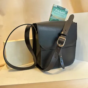 Black Forager Large Crossbody Leather Bag