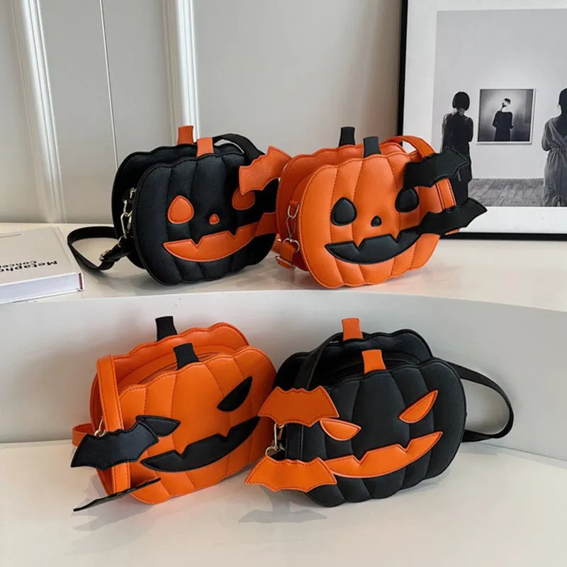 Funny Pumpkin Cartoon Shoulder Crossbody Bag