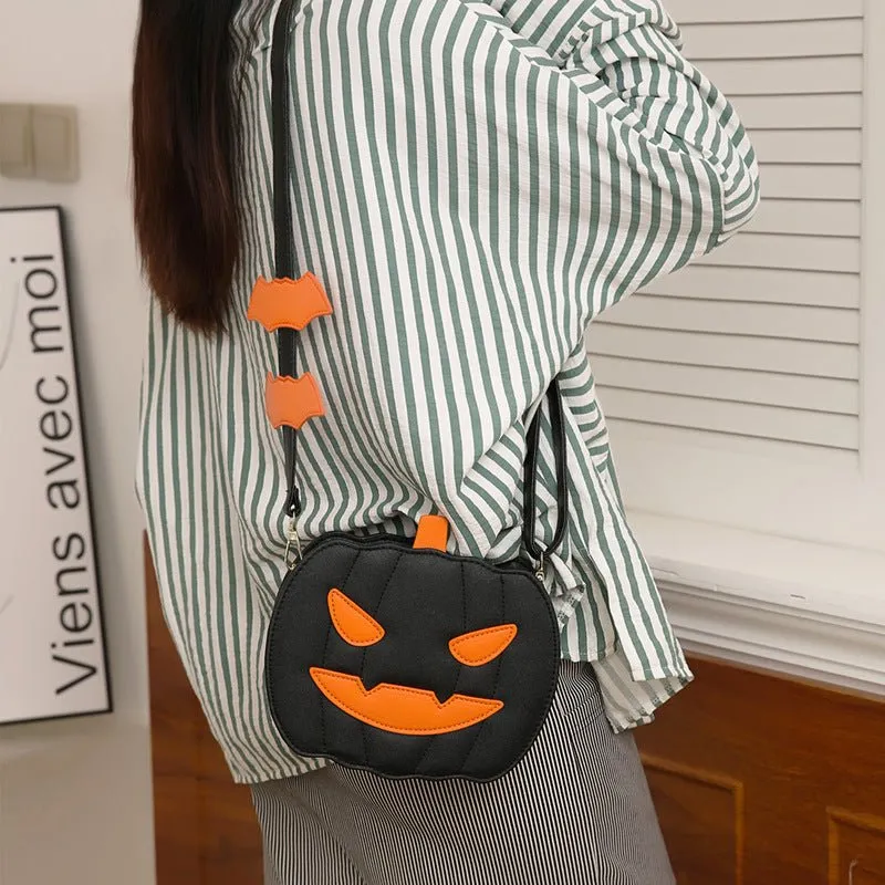 Funny Pumpkin Cartoon Shoulder Crossbody Bag