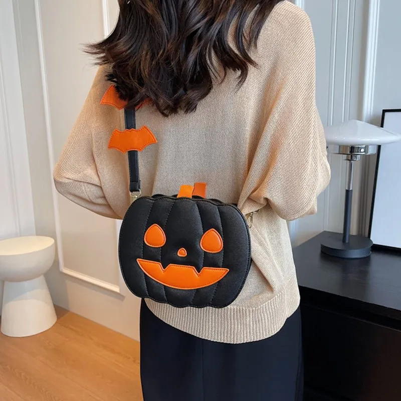 Funny Pumpkin Cartoon Shoulder Crossbody Bag