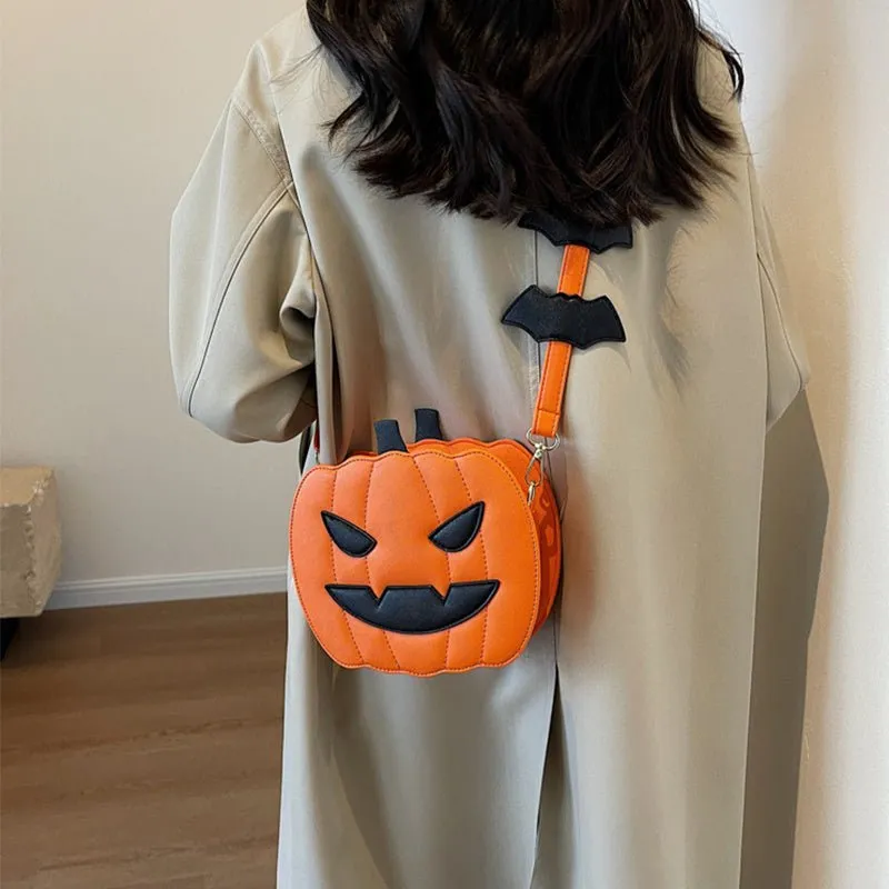 Funny Pumpkin Cartoon Shoulder Crossbody Bag