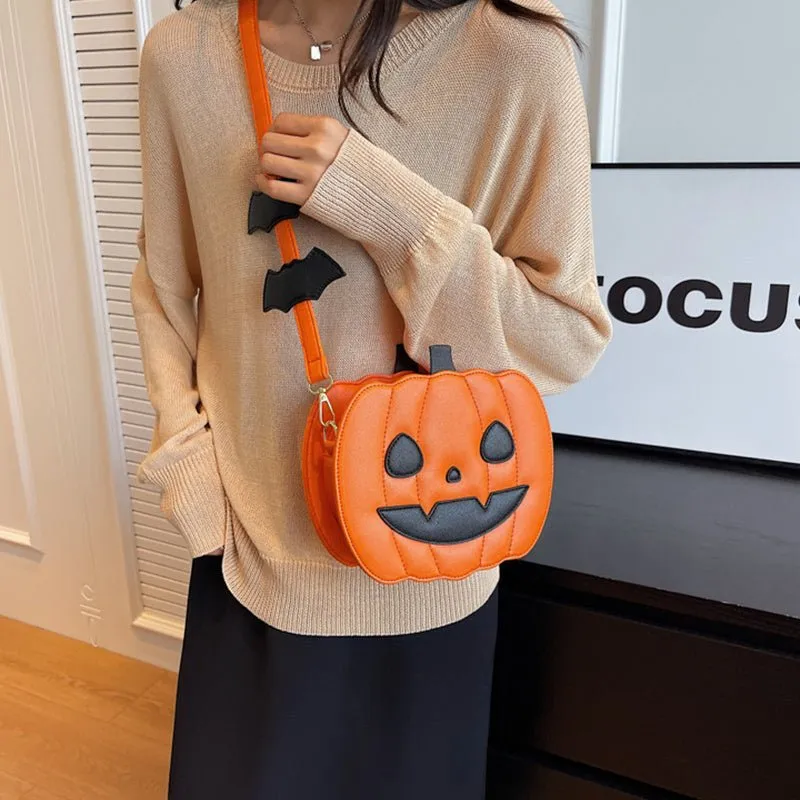 Funny Pumpkin Cartoon Shoulder Crossbody Bag