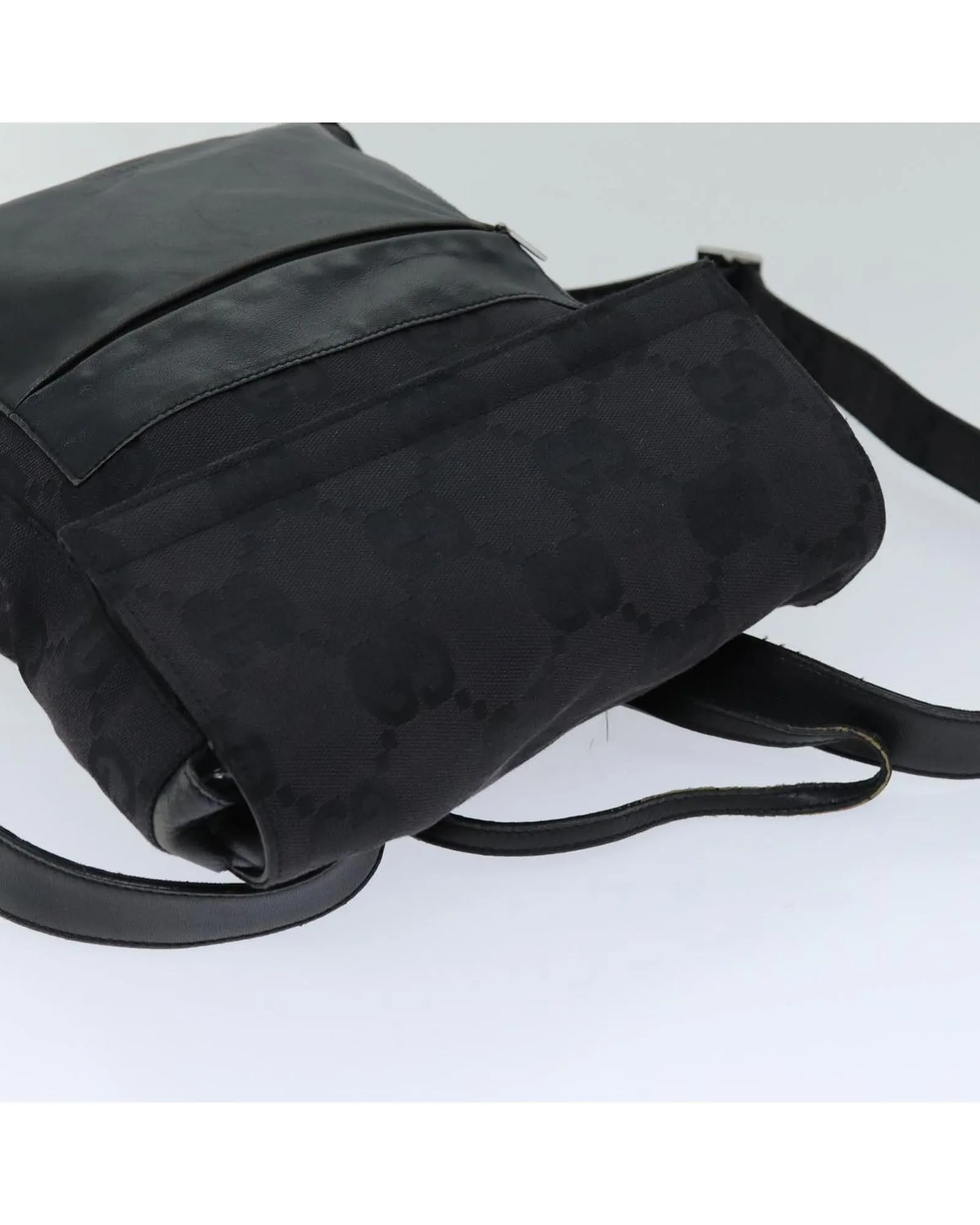 GG Canvas Black Backpack - Italian Made Luxury Accessory