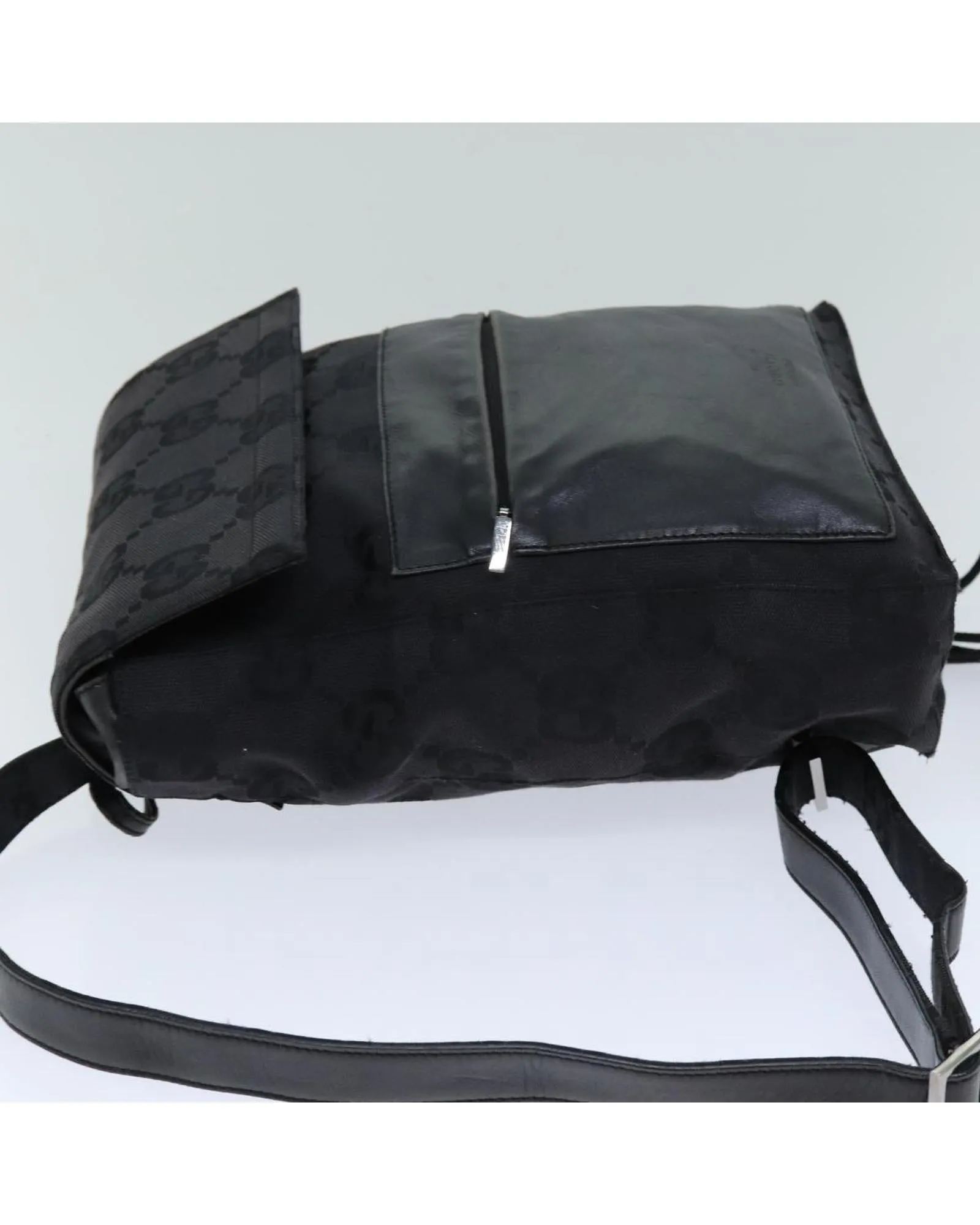 GG Canvas Black Backpack - Italian Made Luxury Accessory
