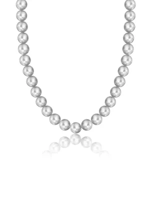 Large Gray Pearl Necklace