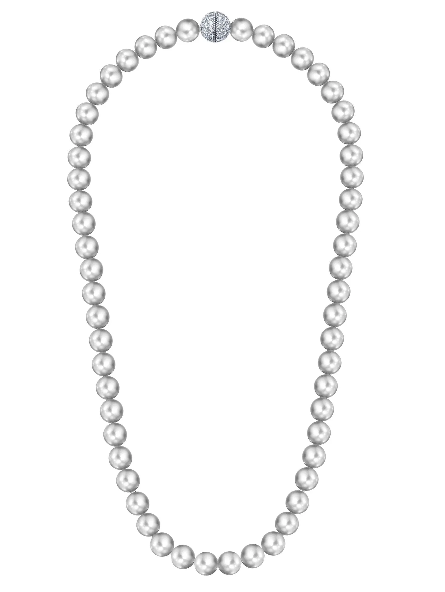 Large Gray Pearl Necklace