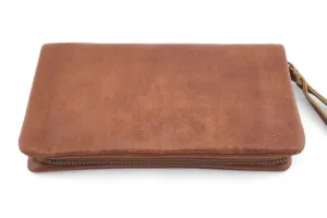 LEATHER PURSE IN MOCCA