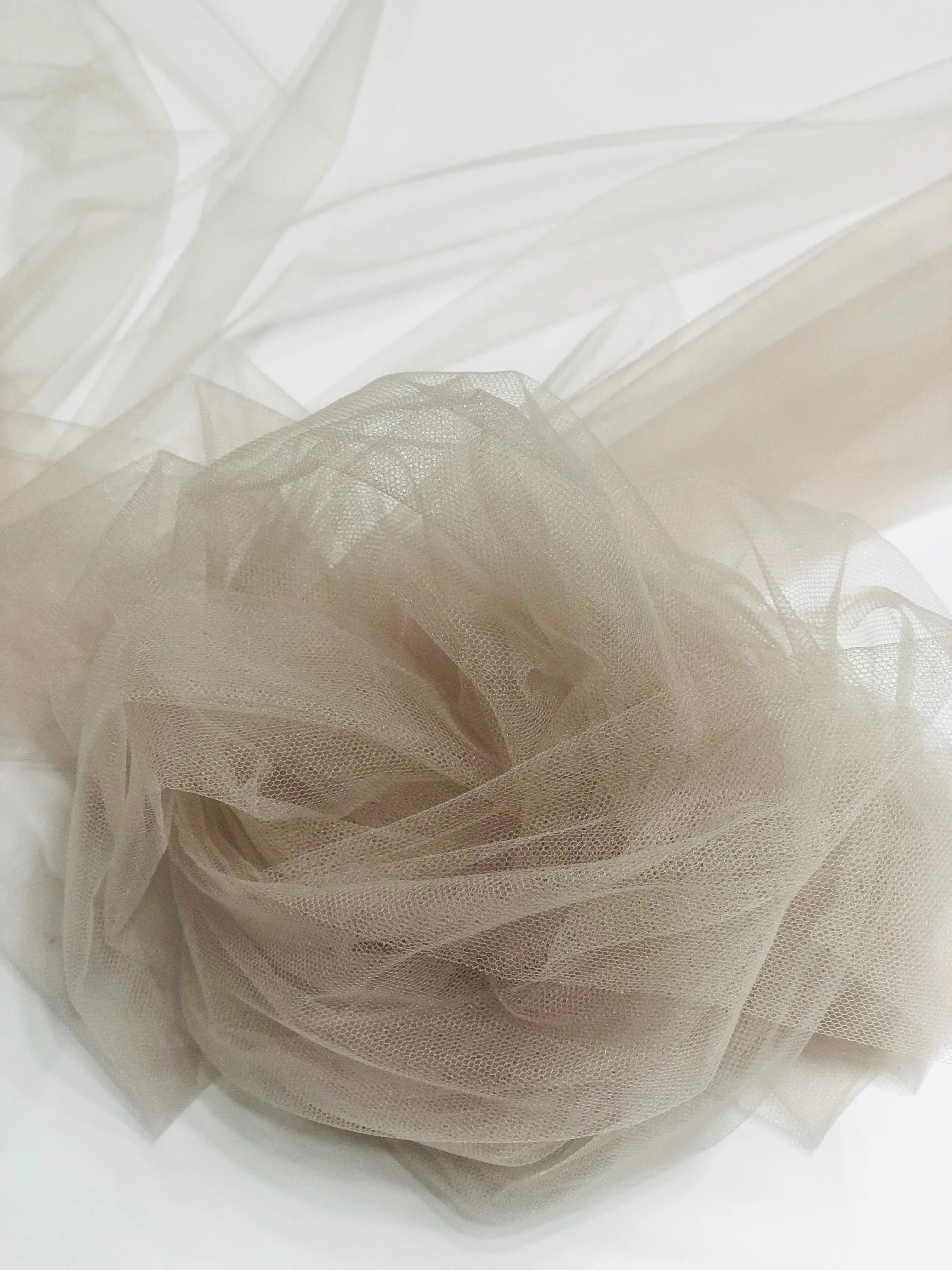 Light Gray Italian Nylon Tulle Fabric
