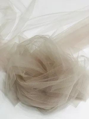 Light Gray Italian Nylon Tulle Fabric