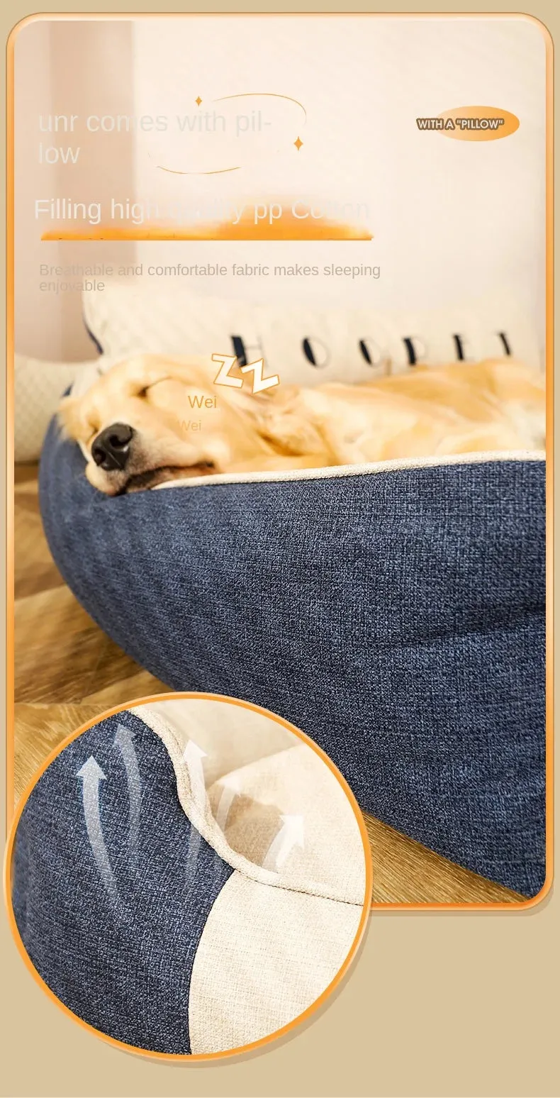 Luxury Large Pet Bedding – Removable & Washable Winter Dog Mat for Golden Retrievers, Corgis & Large Breeds