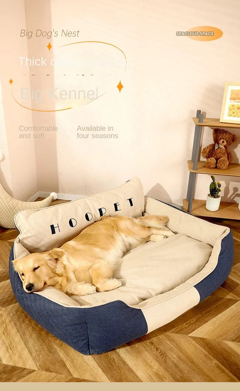 Luxury Large Pet Bedding – Removable & Washable Winter Dog Mat for Golden Retrievers, Corgis & Large Breeds
