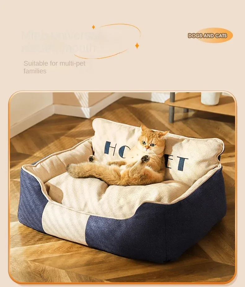 Luxury Large Pet Bedding – Removable & Washable Winter Dog Mat for Golden Retrievers, Corgis & Large Breeds