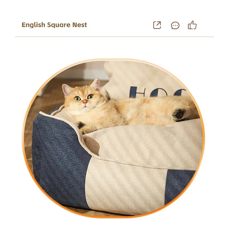 Luxury Large Pet Bedding – Removable & Washable Winter Dog Mat for Golden Retrievers, Corgis & Large Breeds