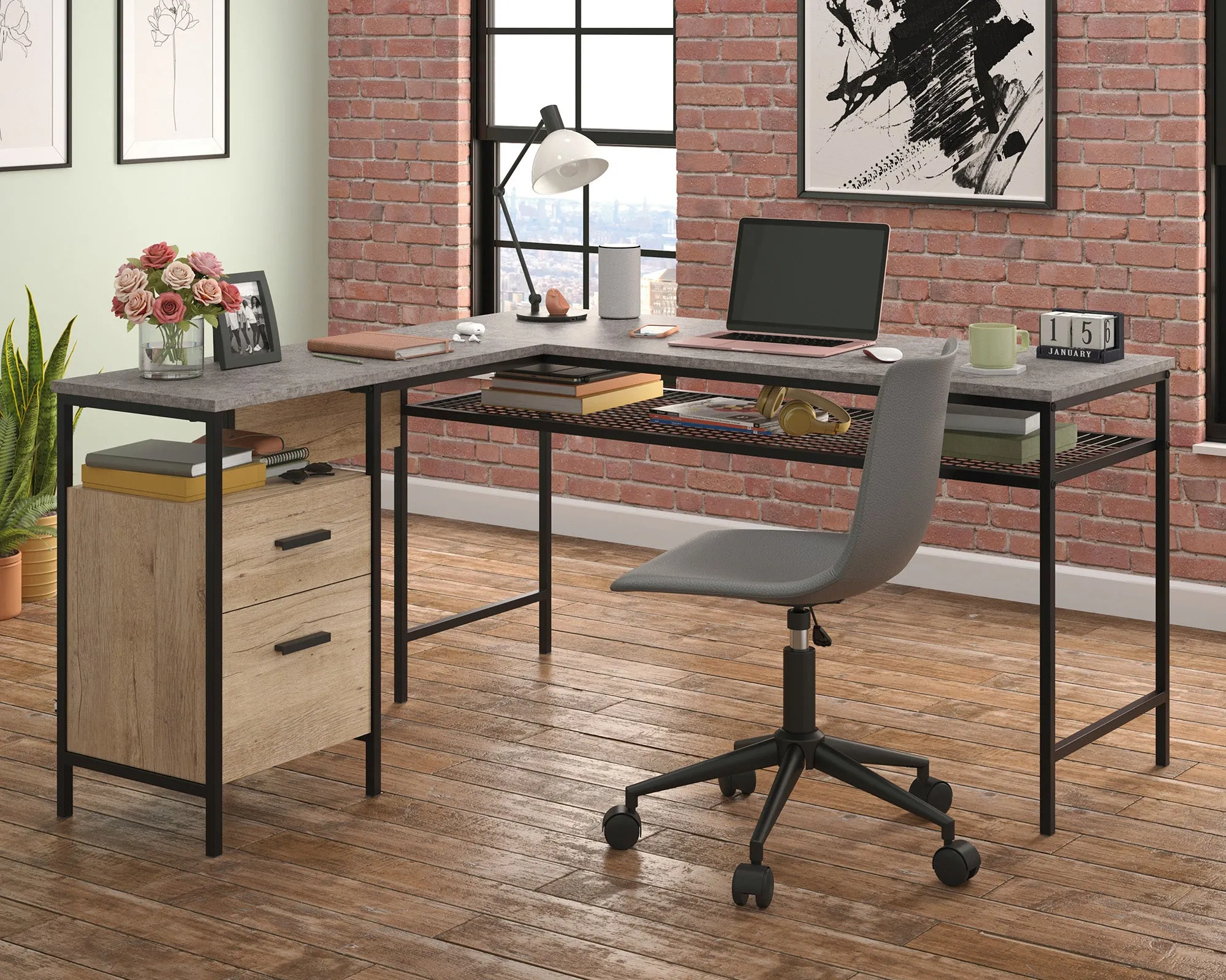 Market Commons L-Desk Po