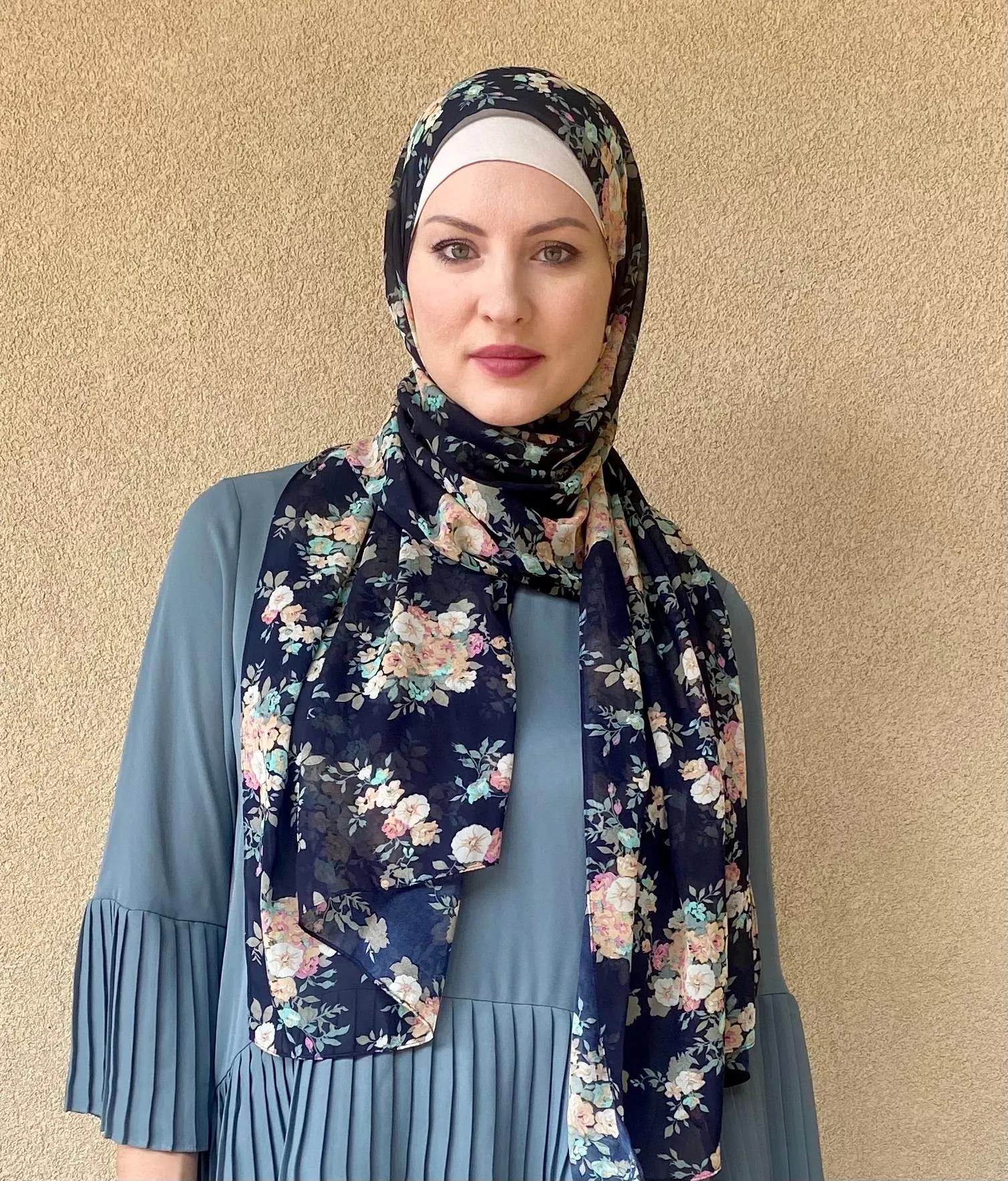 Midnight Beauty Chiffon Shawl