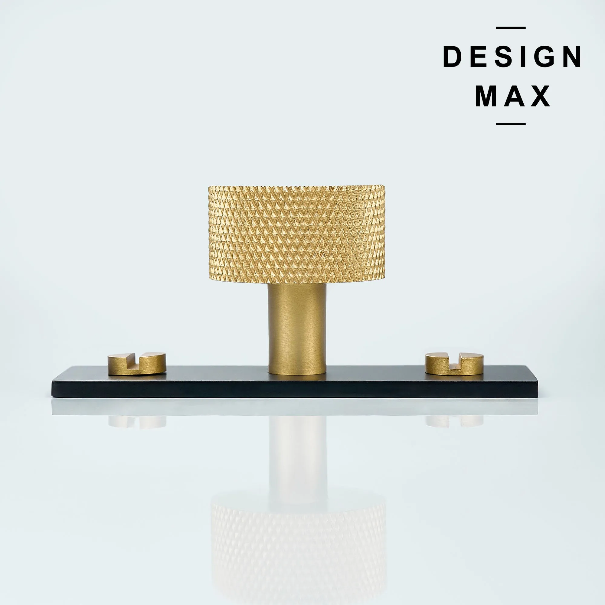 Modern Luxe Solid Brass Cabinet Knob with Backplate
