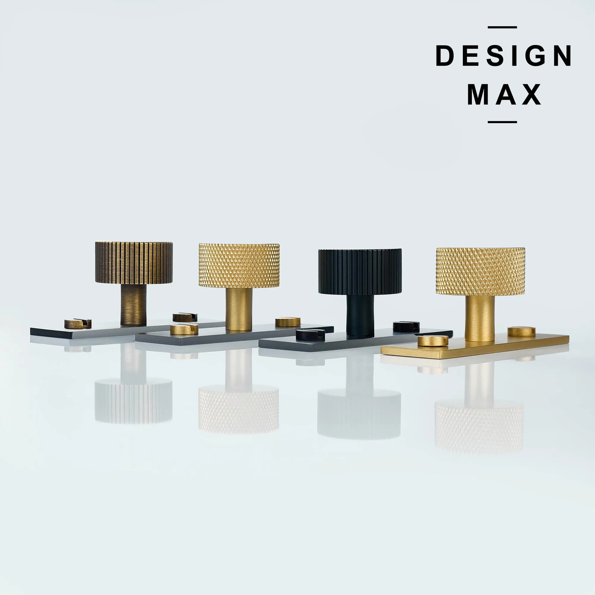 Modern Luxe Solid Brass Cabinet Knob with Backplate