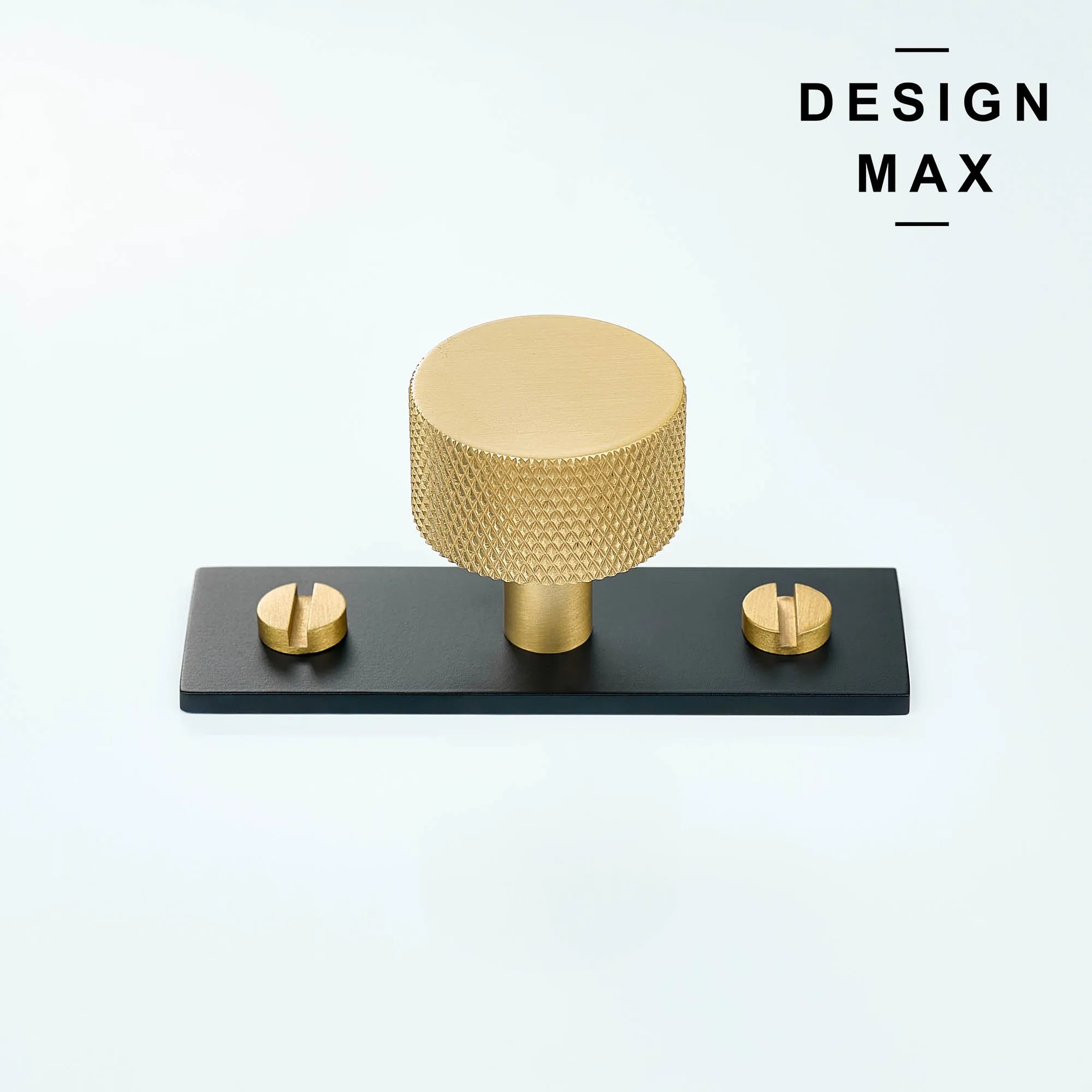 Modern Luxe Solid Brass Cabinet Knob with Backplate