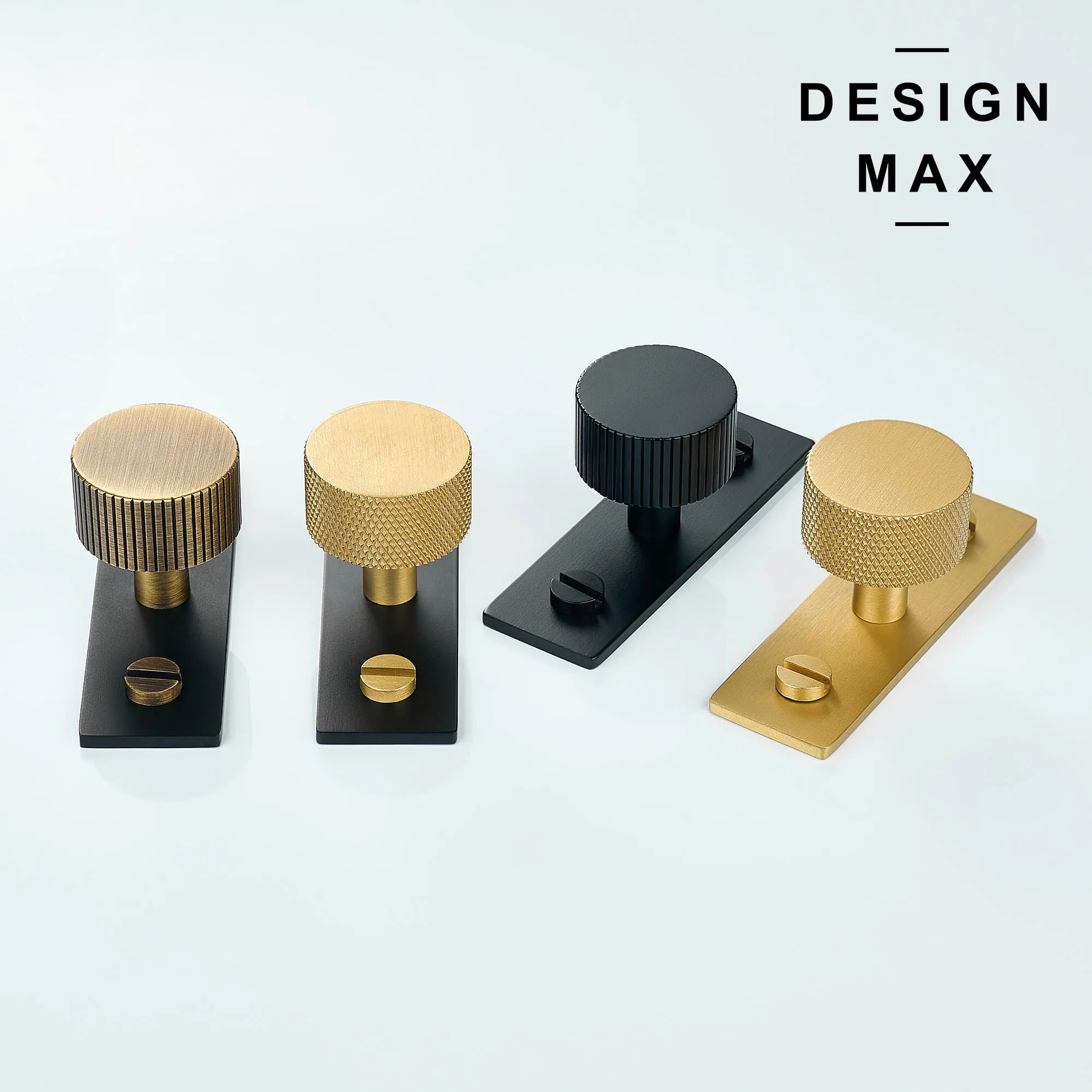 Modern Luxe Solid Brass Cabinet Knob with Backplate