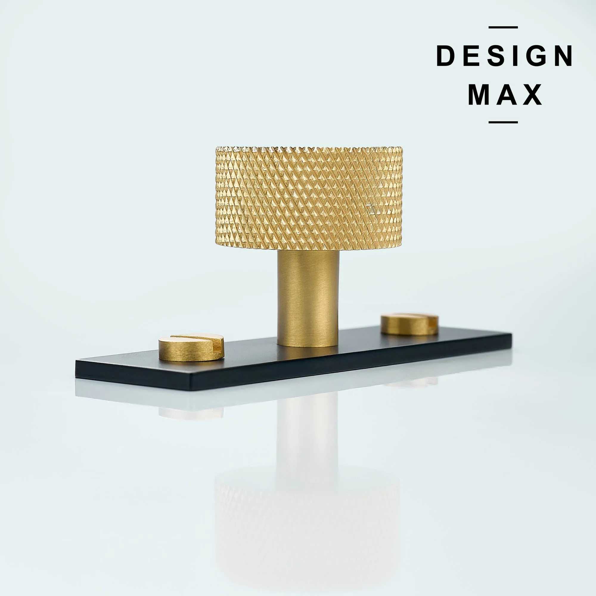 Modern Luxe Solid Brass Cabinet Knob with Backplate