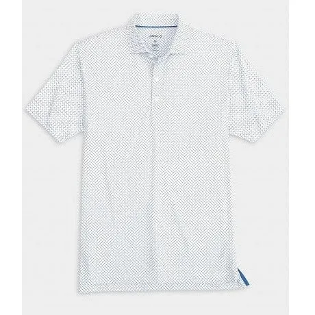 Monty Printed Prep-Formance Jersey Polo in White by Johnnie-O