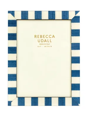 Navy Delilah striped photo frame