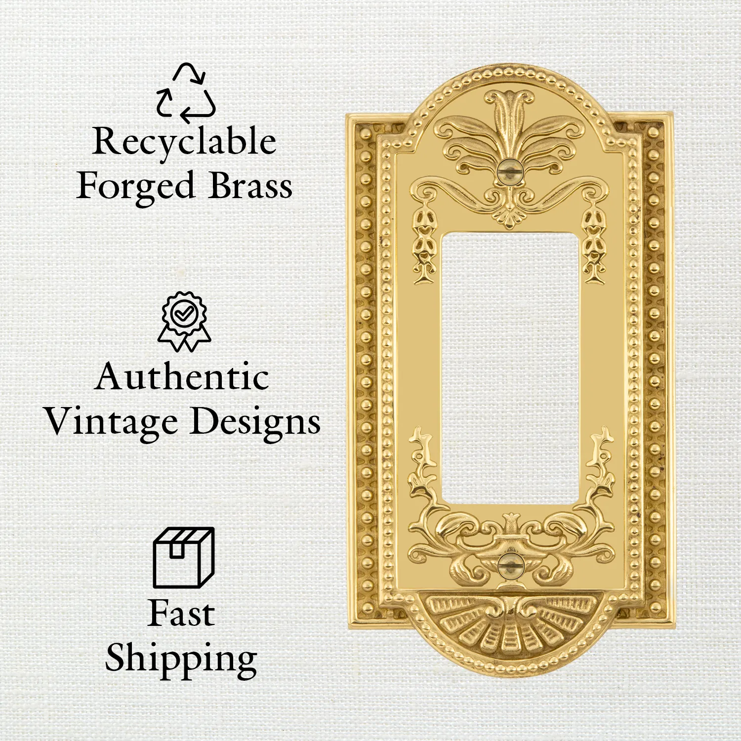 New York Switch Plate with Triple Toggle in Satin Nickel