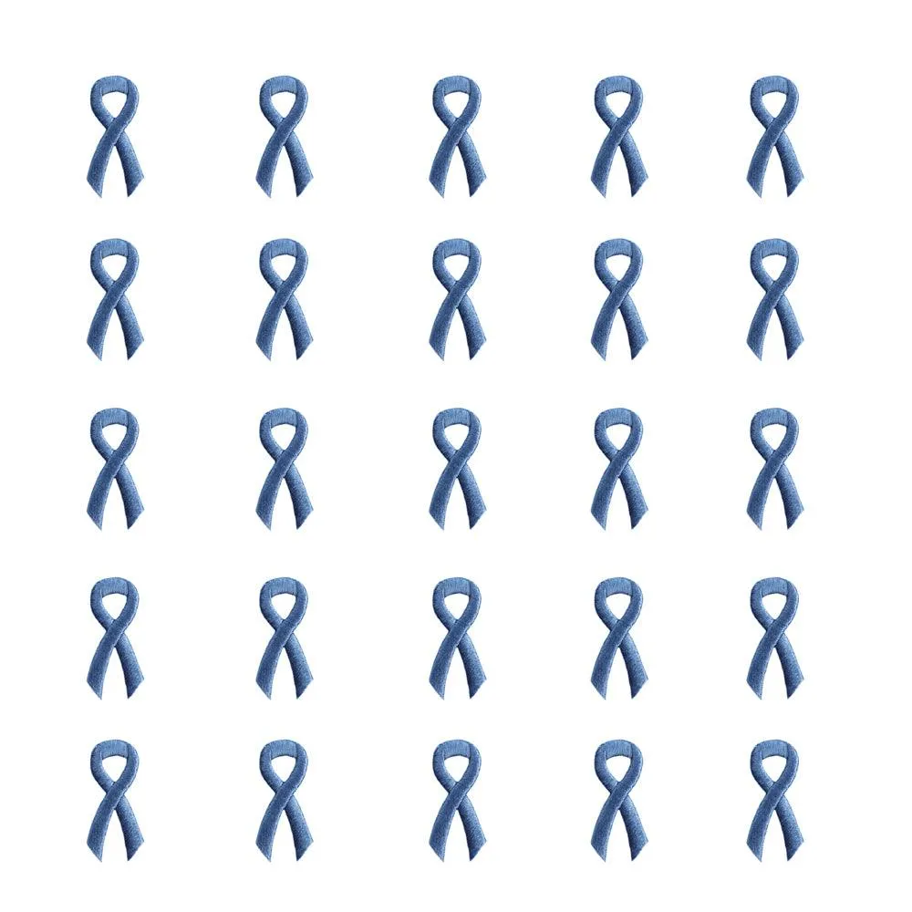 Periwinkle Ribbon Embroidered Stick-ons - 25-pack