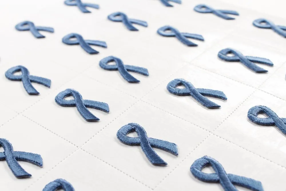 Periwinkle Ribbon Embroidered Stick-ons - 25-pack