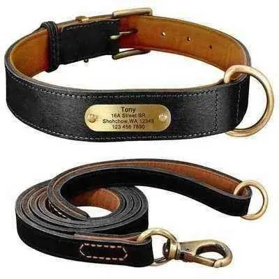 Personalised Leather Dog Fashion Set 🐾