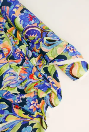 Portofino - Printed Viscose Knit | Peacock