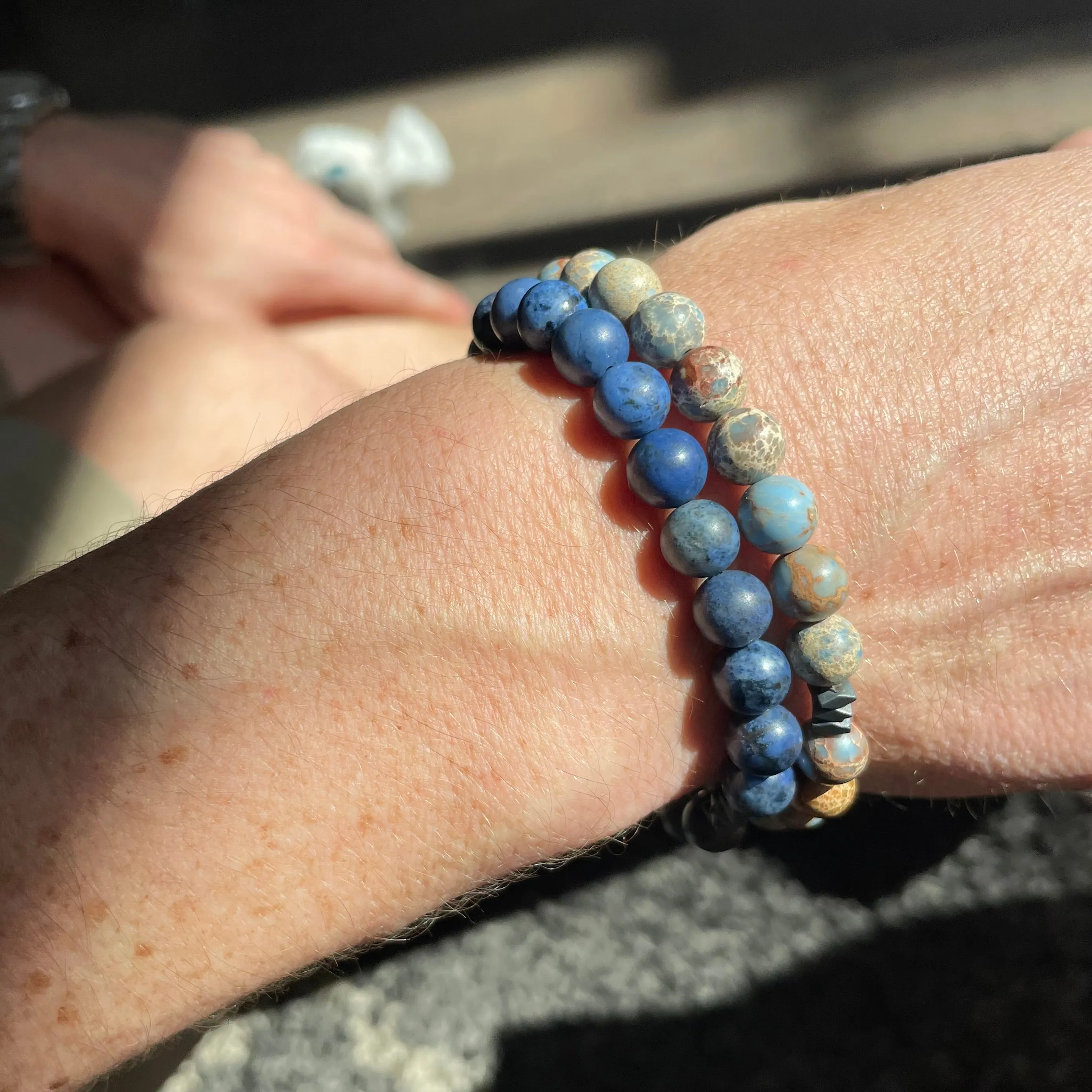 Rio Men’s Beaded Stone Bracelet