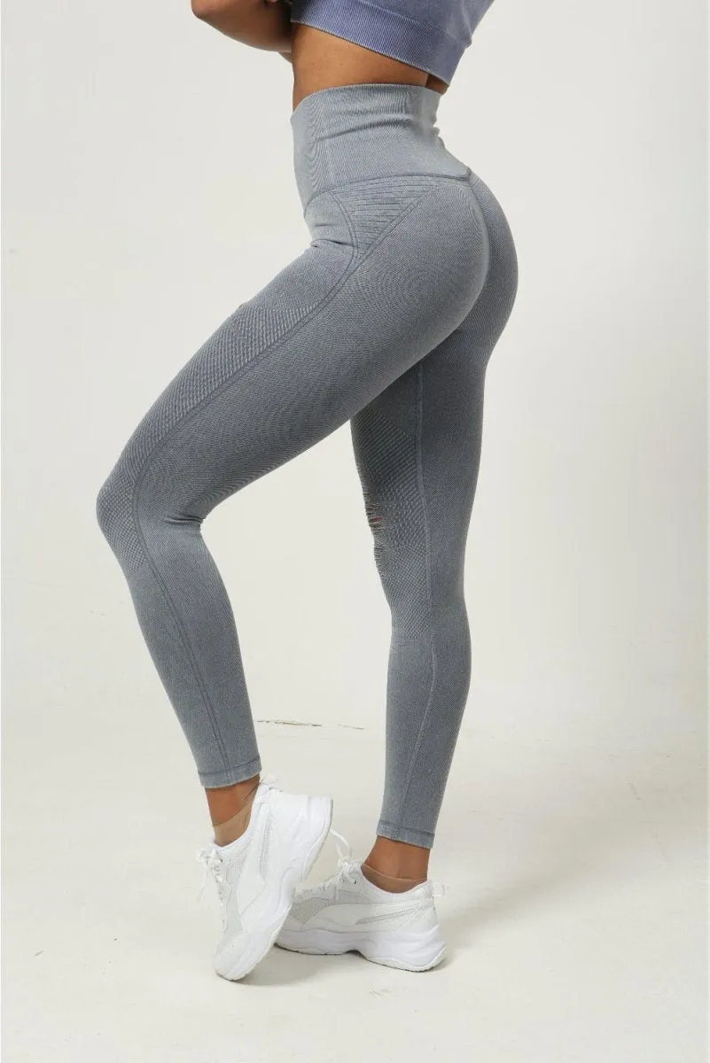 Ripped Leggings - Vintage Blue