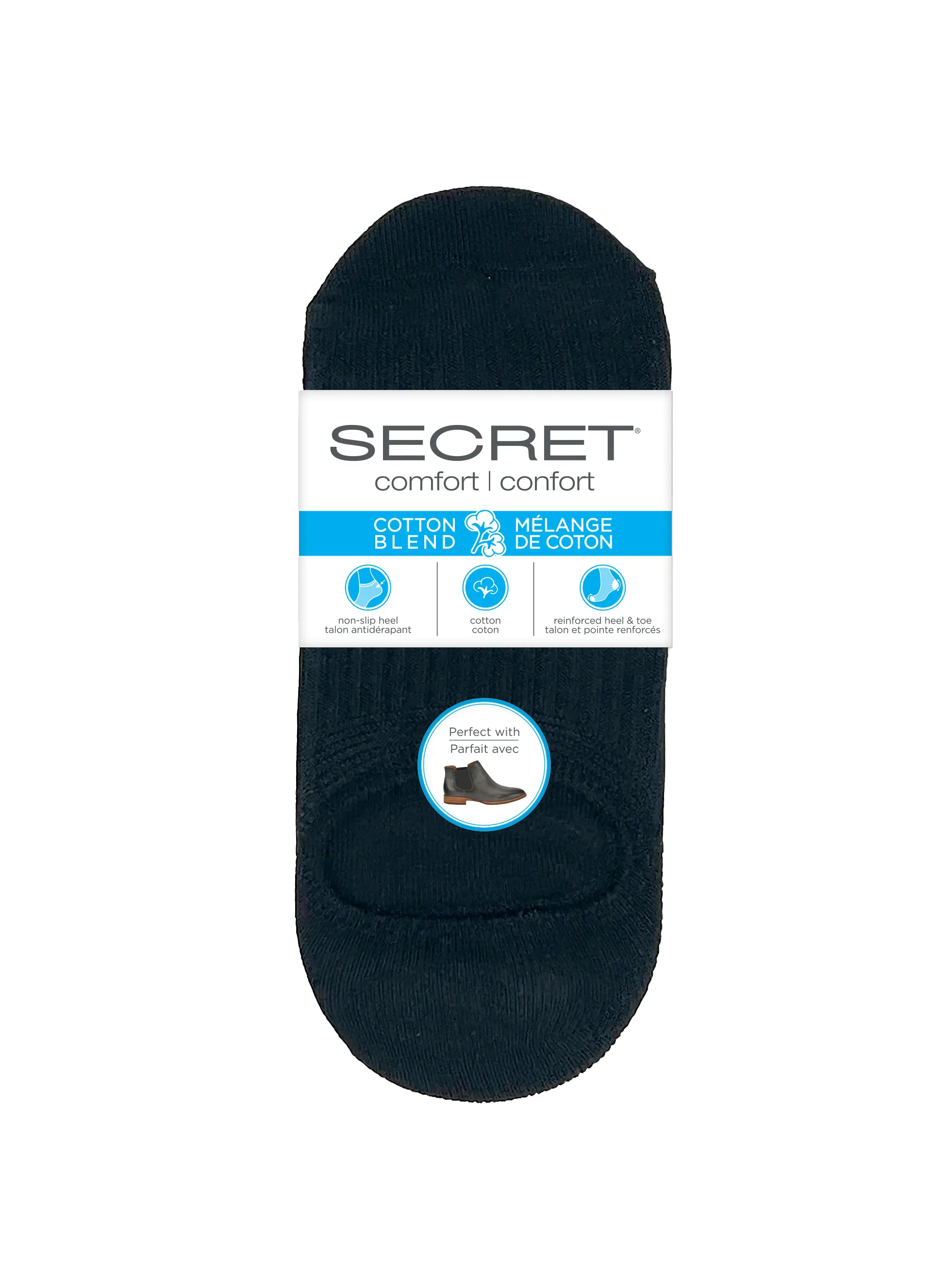 SECRET® Comfort Cotton Ribbed Liner - 3 Pairs