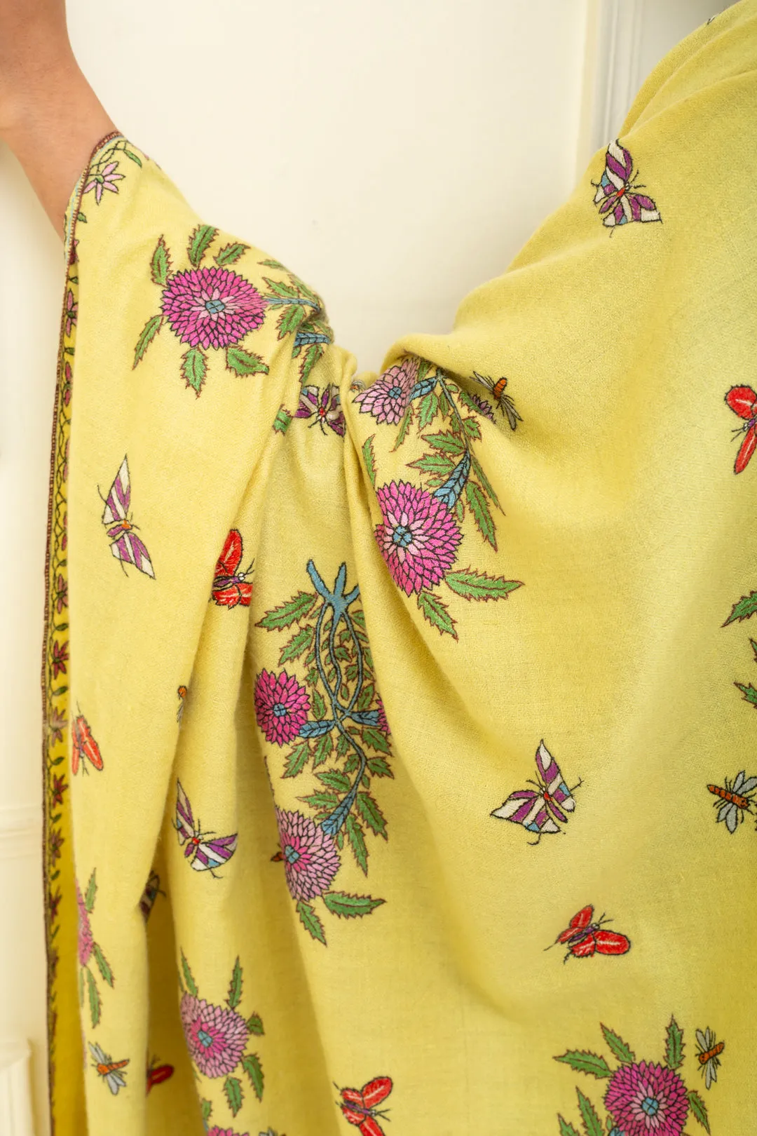 Shuhul Daffodil  Butidar Pashmina Shawl
