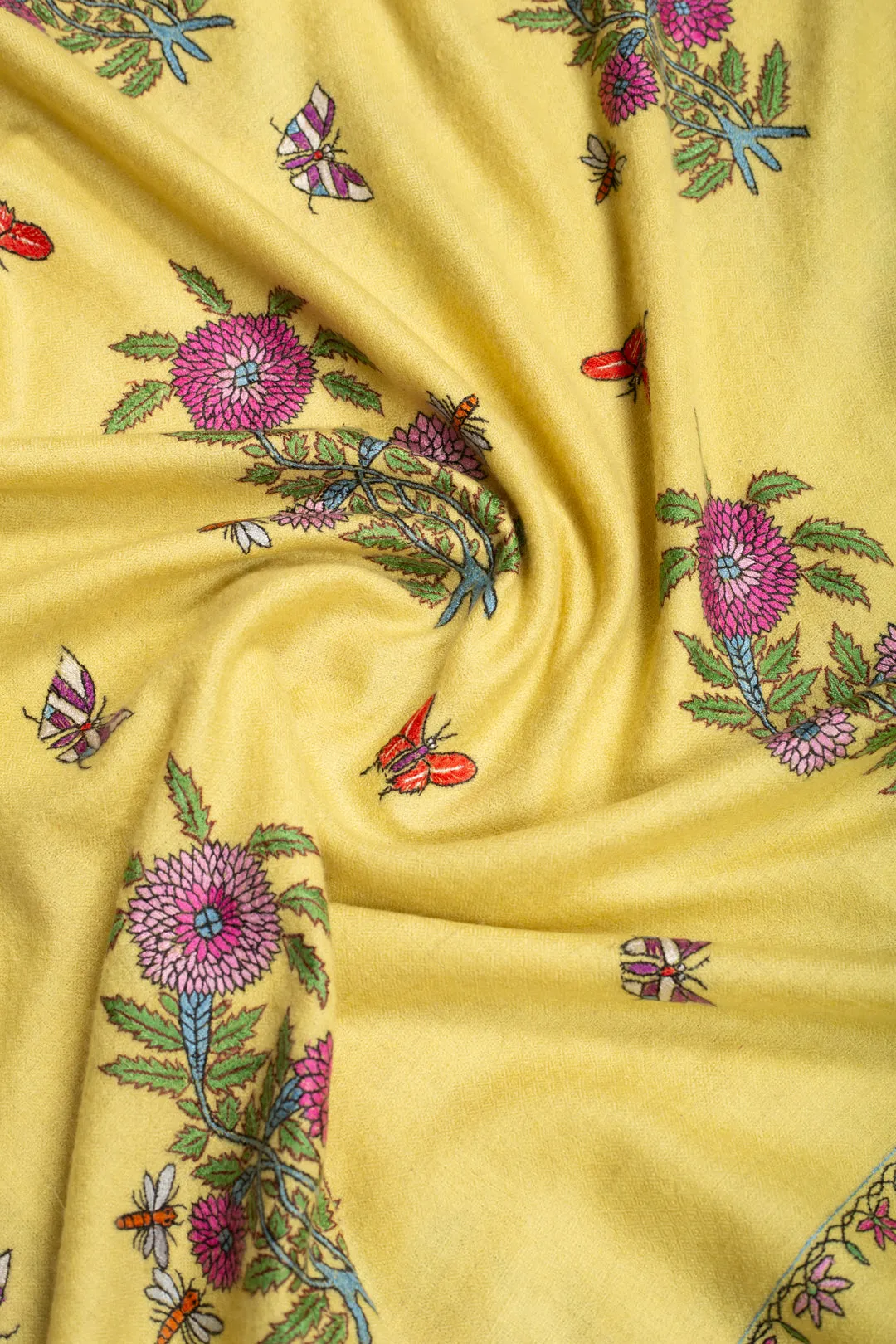 Shuhul Daffodil  Butidar Pashmina Shawl