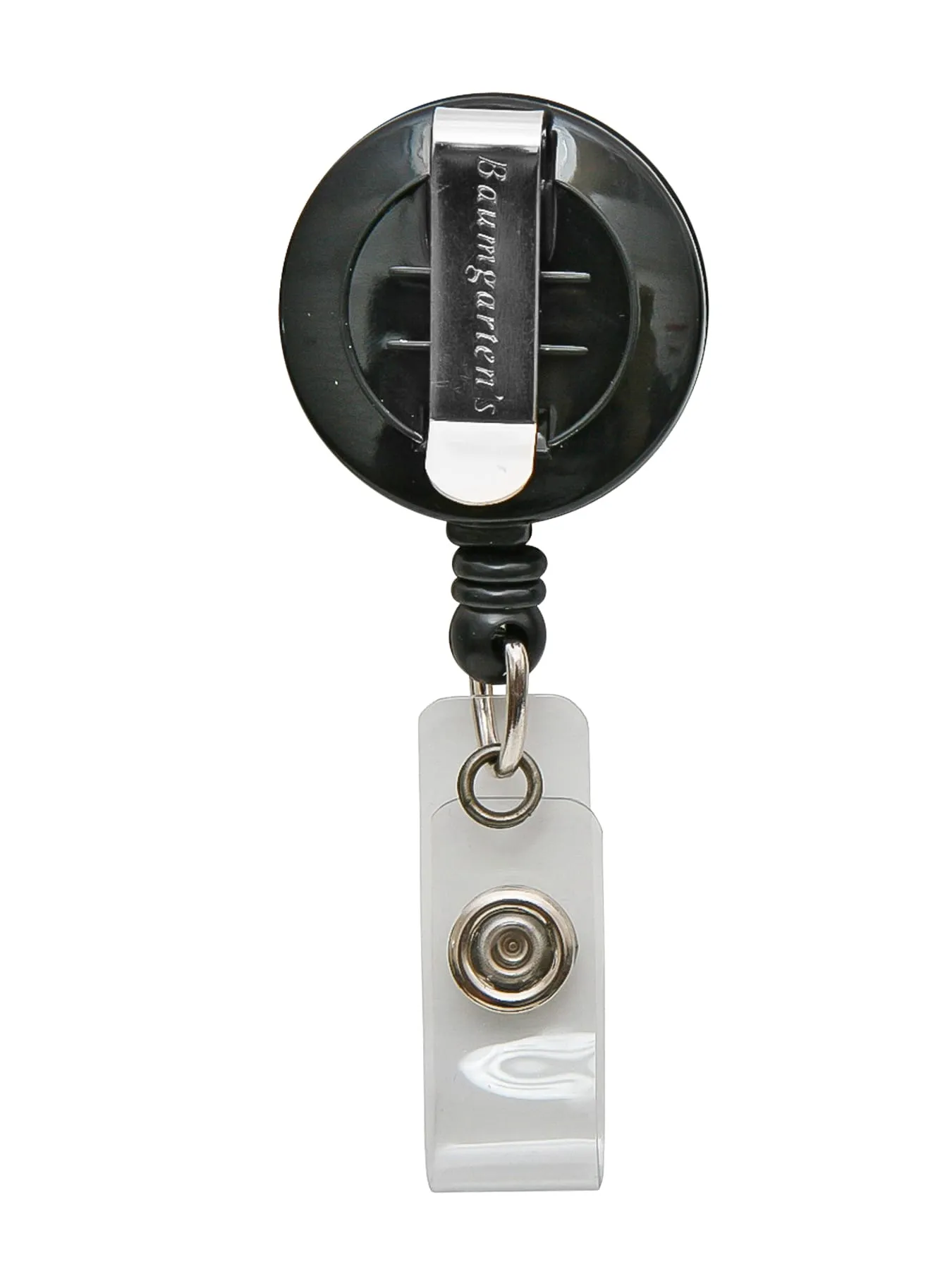 SICURIX Standard ID Badge Reel Round Belt Clip Strap BLACK (68824)