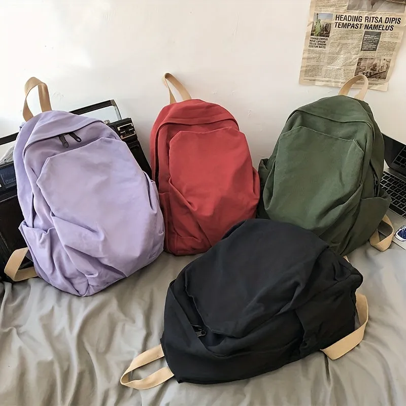 Stylish  Durable Canvas Backpack for College  Travel