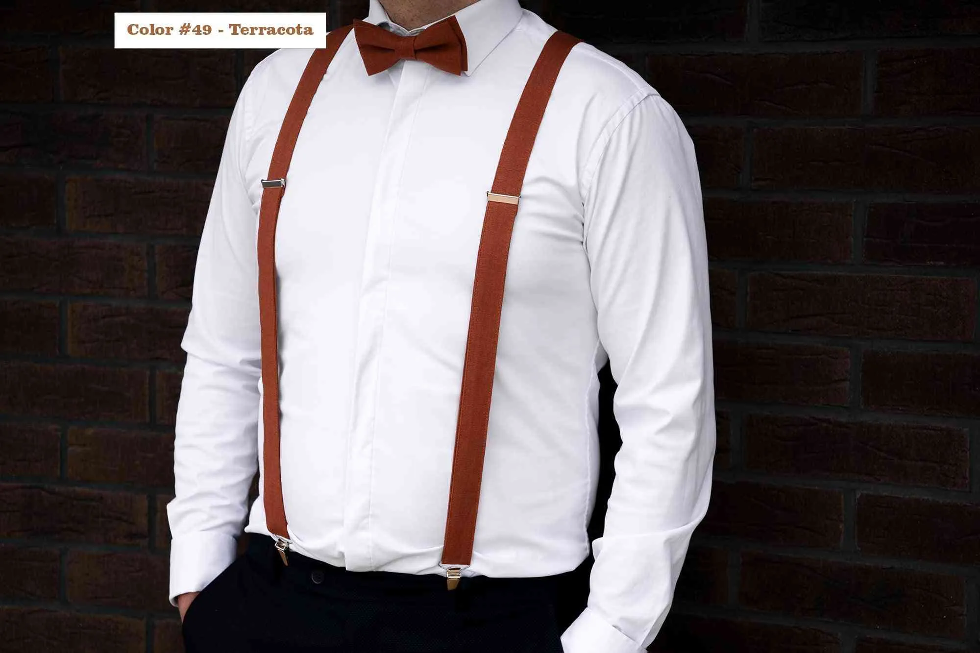 Stylish Silver Blue Mens Linen Bow Tie for Weddings and Groomsmen
